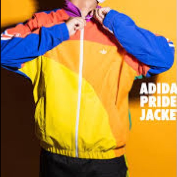 NWT Adidas pride off center rainbow jacket - Picture 6 of 15